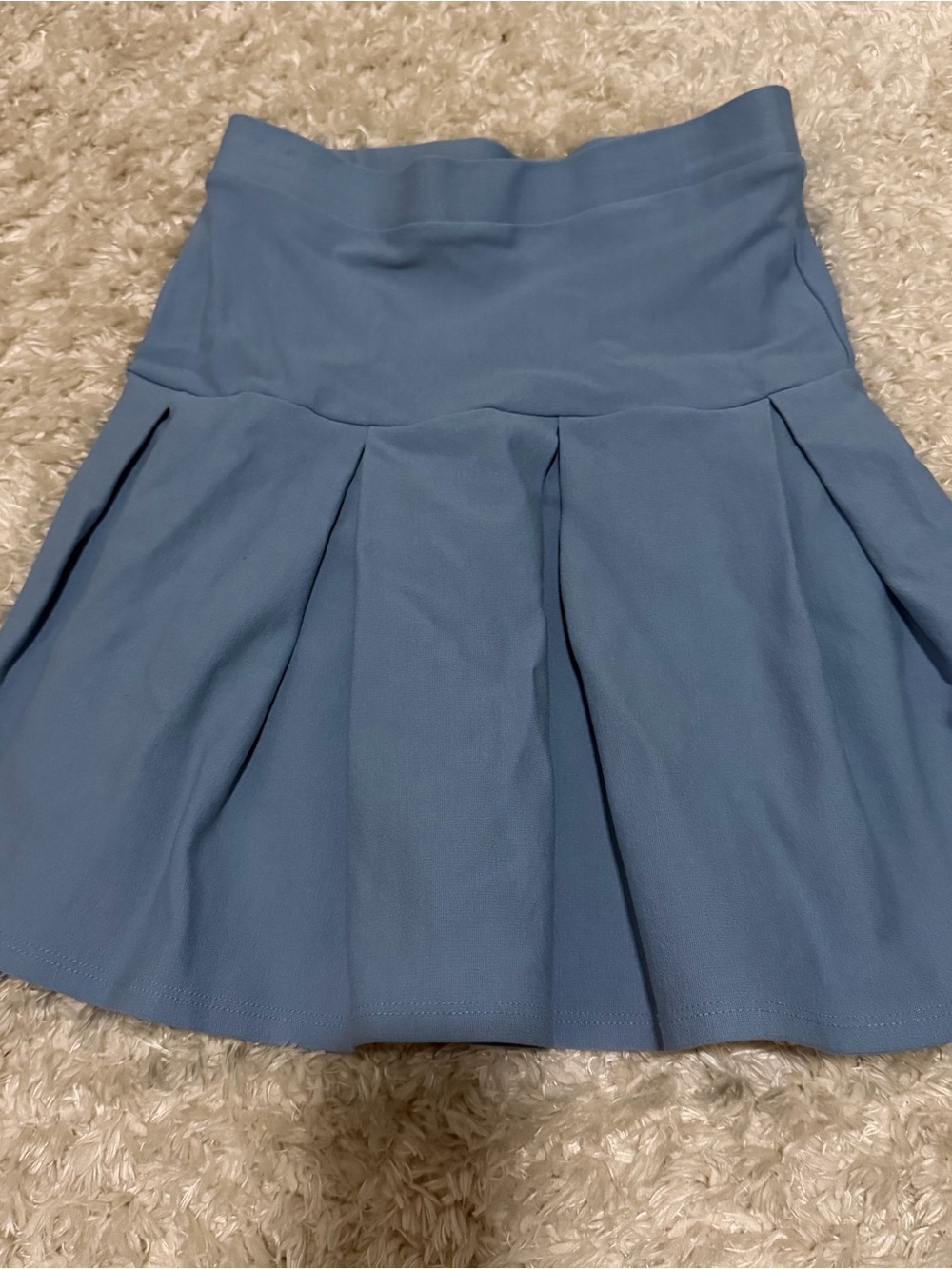 Altar'd State Women's Pleated Mini Skirt - Sz Small - Made In USA - Powder Blue